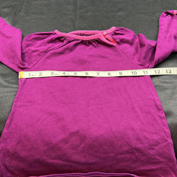 Old Navy girls purple and pink trim long sleeve shirt - Picture 2 of 5